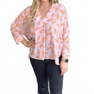 NEW SINCERELY OURS tiger daisy sabine top in multi
